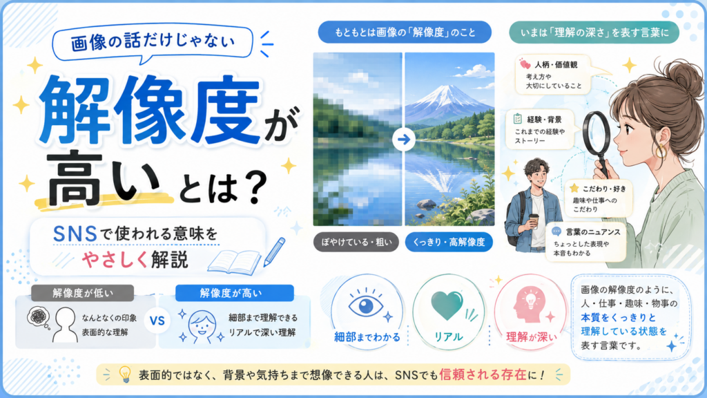 SNSでわかる「解像度が高い」意味