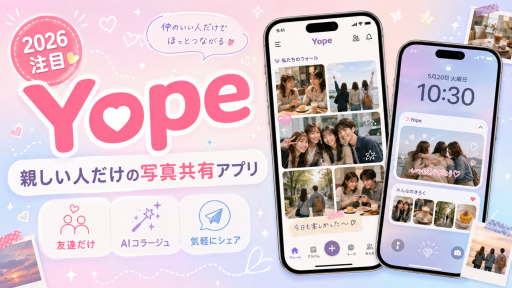 Yope写真共有アプリ広告