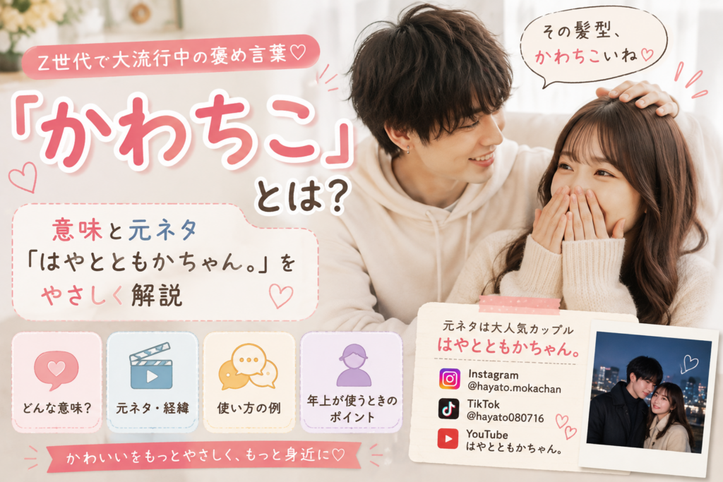 「かわちこ」とは？意味と元ネタ「はやとともかちゃん。」をやさしく解説