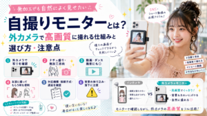 自撮りモニターとは？外カメラで高画質に撮れる仕組みと選び方・注意点